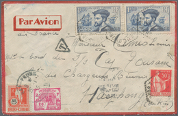 Französisch-Indochina - Portomarken: 1935, 20 C., 40 C. Tied "HAI-PHONG 26-1 35" On Inbound Airmail - Portomarken