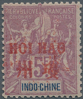 Französisch-Indochina - Postämter In Südchina: HOI-HAO: 1901, 5fr. Violet/blue, Fresh Colour, Well P - Autres & Non Classés
