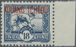 Französisch-Indochina - Postämter In Südchina: 1941, Definitive 18 C Blue With Red Overprint "KOUANG - Sonstige & Ohne Zuordnung