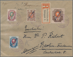 Holyland: 1908, Russian P.O. Levant : Registered Cover From Haifa Bearing 24 Piaster Rate, Each Stam - Palestina