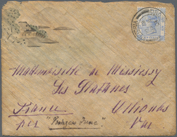 Hongkong: 1901,1902, Illustrated Letter With Content And Postcard To France Respectively To Scotland - Altri & Non Classificati