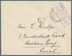 Hongkong: 1937 Small Hongkong Local Cover Bearing Part Strike Of Hong-Kong Double-ring Datestamp, St - Other & Unclassified