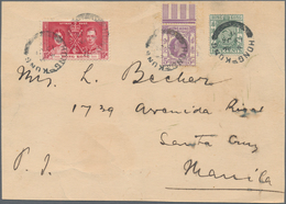 Hongkong: 1938, Postal Fiscal 5 C. With KGV 5 C. Violet Top Margin Copy And Wedding Comm. 15 C. Tied - Altri & Non Classificati