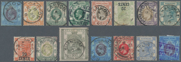 Hongkong - Britische Post In China: 1874/1912, Fifteen (15) Stamps Of Differentr Kinds, With Good Po - Brieven En Documenten