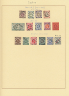 Hongkong - Treaty Ports: Canton, 1862/1920 (ca.), QV-KGV Study Of Postmarks On Pages, Inc. C1 (2), S - Autres & Non Classés