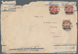 Hongkong - Besonderheiten: 1932, Boxed "RECEIVED DAMAGED / AT HONG KONG" Four Strikes On HK Stamp Sh - Sonstige & Ohne Zuordnung