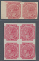 Indien: 1866 McQuorquodale West India Essay 4a., Block Of Four In Carmine-rose On White Ungummed Pap - 1852 District De Scinde