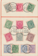 Indien: 1903 CORONATION DURBAR: Two Sheetlets Bearing 22 Stamps (from East India 6a. To KEVII. 1a. I - 1852 Provincie Sind