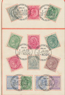 Indien: 1903 CORONATION DURBAR: Two Sheetlets Bearing 22 Stamps (from East India 6a. To KEVII. 1a. I - 1852 Provincia De Sind