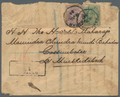 Indien: 1902-09: Five Covers (three Officials, Three Registered) To The Honorable Maharaja Manindra - 1852 District De Scinde