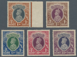 Indien: 1937-40 KGVI. Set Of Five Rupee Values, With 1r. To 10r. Plus 25r., All Mint Never Hinged, T - 1852 District De Scinde