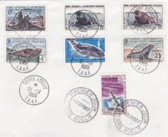 TAAF  : Divers Faune  Oblitération Terre Adélie De 1966  . Cote Timbres Seuls 144 € - Used Stamps