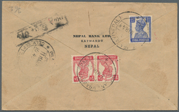 Indien - Used Abroad: NEPAL 1949-50: Five Registered Covers From Katmandu To Bombay Franked By India - Autres & Non Classés