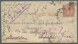 Indien - Feldpost: 1900. Soldier's Envelope Addressed To India Bearing Great Britain SG 166 (defecti - Franchise Militaire