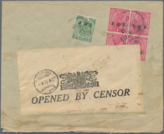 Indien - Feldpost: 1918 Registered And Censored Cover From Baghdad To Zurich, Switzerland Franked On - Military Service Stamp