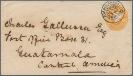 Indien - Ganzsachen: 1895 Destination GUATEMALA: Postal Stationery Envelopes 2a6p. Used From Allahab - Unclassified
