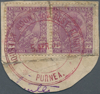 Indien - Flugpost: 1933 "HOUSTON MT. EVEREST FLIGHT-PURNEA/5 APR 33" Special Datestamp Tying Two Sin - Airmail