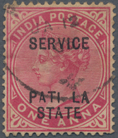 Indien - Konventionalstaaten: PATIALA-Officials 1902-03: QV 1a. Carmine Optd. "PATIALA/STATE" And "S - Altri & Non Classificati