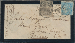 Indien - Feudalstaaten: 1871, KASHMIR: Mourning Cover With 1/4 Anna Black In Combination With Indian - Otros & Sin Clasificación