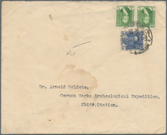 Irak: 1932/1935 Three Covers Related To Germany, With 1935 Cover From Basra To Khidr Via Samawar, Ad - Iraq