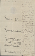 Iran: 1878 Nov.25, Bilingual Document British Residency Bushire For "internal Transit Pass To Shiraz - Iran