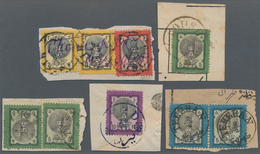 Iran: 1879 'Nasser-eddin Shah Qajar' Issue: 11 Stamps (1s., 2s.(2), 5s.(5), 10s. And 5k.(2)) Used On - Iran