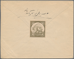 Iran: 1890, Lion Labels : Private Cover To Isfahan Addressed To Prince Massoud Mirza Zell-ol-Soltan - Irán