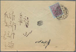 Iran: 1894/1909 (ca.), Two Covers: 5ch. Blue On Cover From Behbehan To Boushir; 6ch. Rose On Blue On - Irán