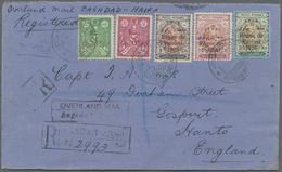 Iran: 1926, OVERLAND MAIL : 2 Kr. Silver Green Olivebrown, 10 Ch. Redlilac Redbrown, 9 Ch. Redbrown - Irán