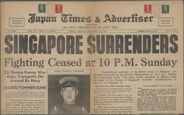 Japanische Besetzung  WK II - Malaya: 1942. 'Japan Times & Advertiser' Newspaper Dated 'Tokyo Monday - Malasia (1964-...)