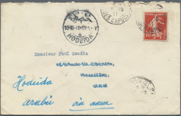 Jemen: 1911, Cover From Paris To Versailles, Forwarded To Hodeida With Turkey Arrival Mark "HODEIDA - Yémen