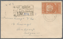 Jemen: 1935, 2b. Brown Horizontal Pair And 10b. Orange-brown, 14b. Rate On Front/on Reverse Of Regis - Jemen