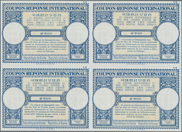 Korea-Süd: 1964. International Reply Coupon 45 Won (London Type) In An Unused Block Of 4. Issued Nov - Corée Du Sud