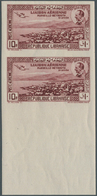 Libanon: 1938, 10th Anniversary First Flight Marseille-Beirut, 10pi. Brownish Lilac, IMPERFORATE Bot - Líbano
