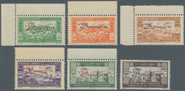 Libanon: 1944, Airmail Issue: Return Of The President 25 Pia To 500 Pia, Mainly From Sheet Margin (Y - Libano
