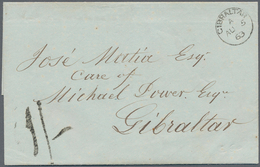 Macau: 1863, Stamp-less Envelope Written From Macau Dated '12th June 1863' Addressed To 'Jose Matia, - Sonstige & Ohne Zuordnung