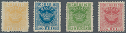 Macau: 1884, Perf. 12 1/2: 10 R. (signed Friedemann), 40 R. (signed A. F.) And 50 R., Unused No Gum - Altri & Non Classificati