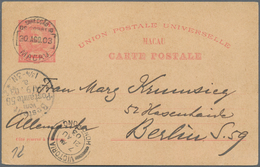 Macau - Ganzsachen: 1900, UPU Cards Single 4 Av. And Double 4 + 4 Av. Both Used "MACAU 30. AGO 03" V - Interi Postali