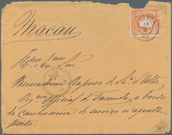 Macau - Besonderheiten: 1882, Incoming Mail, Portugal 80 R. Orange Tied "LISBOA 15/4 82" To Cover To - Andere & Zonder Classificatie