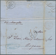 Malaiische Staaten - Penang: 1869, Entire Folded Letter From "PENANG JA 21 69" To Cognac/France, Rar - Penang