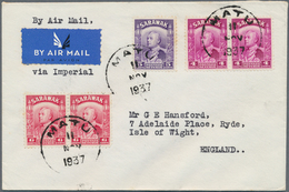 Malaiische Staaten - Sarawak: 1937, MATU: Sir Charles Vyner Brooke 5c. Violet And Pars Of 4c. Bright - Sonstige & Ohne Zuordnung