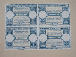 Malaiische Staaten - Sarawak: 1947, INTERNATIONAL REPLY COUPON »Sarawak – 24 Cents« (London Design) - Sonstige & Ohne Zuordnung