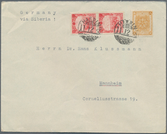 Mandschuko (Manchuko): 1936/41, HARBIN: Censored Covers (2) Resp. Franked Ppc Used To Germany; And P - 1932-45 Mandchourie (Mandchoukouo)