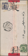 Mongolei: China,1912, Junk 2 C. W. 7 C. Each Tied Bilingual "URGA/Kulun 7.2.6" (Feb. 6, 1918) To Rev - Mongolie