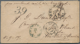 Niederländisch-Indien: 1857 Stampless Pre-philatelic Cover From Batavia To New Orleans, U.S.A. Via S - India Holandeses