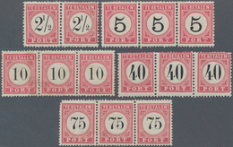 Niederländisch-Indien: 1870-1902: Group Of 39 Stamps, Mostly As Multiples, With 1870 1c., 5c. And 20 - Netherlands Indies