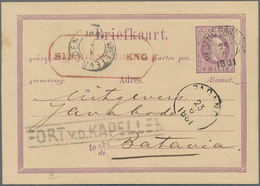 Niederländisch-Indien: 1881 SIDJOENDJOENG: Postal Stationery Card 5c. Light Violet Used From Sidjoen - Indie Olandesi