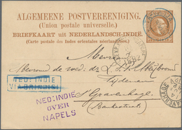 Niederländisch-Indien: 1882, Postal Stationery Card 7 1/2 C Brown Cancelled By Kota Raja Date Stamp - Niederländisch-Indien