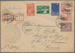 Niederländisch-Indien: 1932 Three Different "Weekly Airmail Service Amsterdam-Bandoeng" Vignettes In - Nederlands-Indië