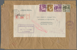 Niederländisch-Indien: 1941. Registered Envelope Endorsed 'Printed Matter' Addressed To California B - Nederlands-Indië